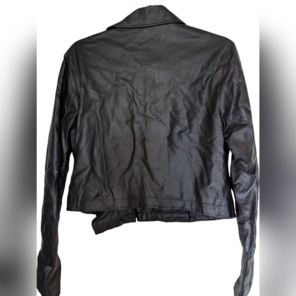 BooHoo Faux Leather Motorcycle Jacket - M - Picture 2 of 3